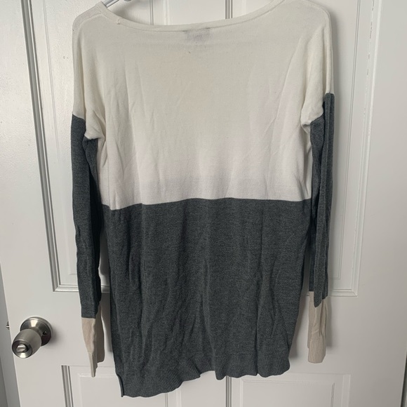 Express Asymmetrical Color Blocked Sweater - Picture 2 of 2